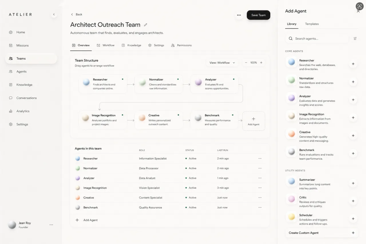 Atelier — Toronto, ON — Agentic AI workflows from concept to production